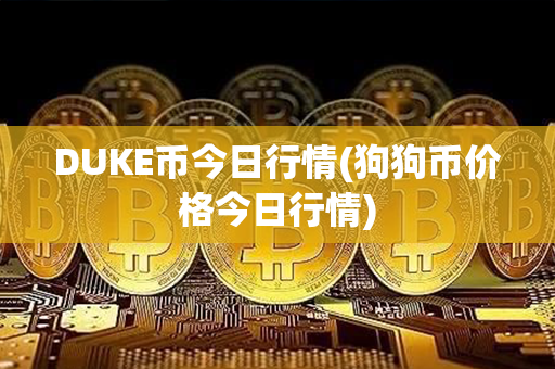 DUKE币今日行情(狗狗币价格今日行情)第1张-币言网